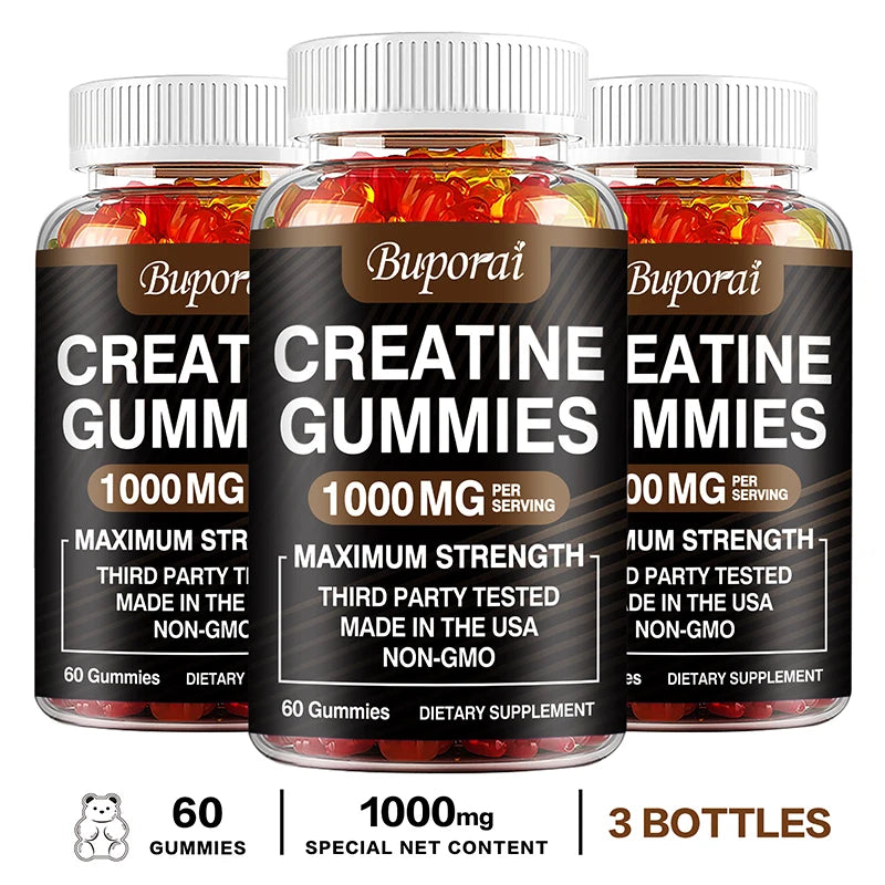 Creatine Monohydrate Gummies - Pre/post Workout, Fitness, Strength, Muscle Building Provide Energy Supplements